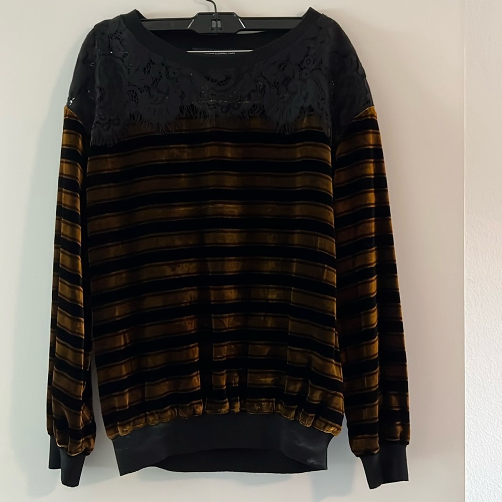 Velvet and lace sweater- French Connection